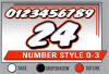 PRINTED NUMBER SET O-3